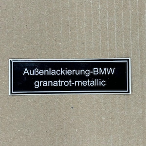 1x Aussenlackierung-BMW poznarot-metálico (más antiguo) Etiqueta adhesiva de pintura E21 (1975-1979), E12 E23 E24 E9