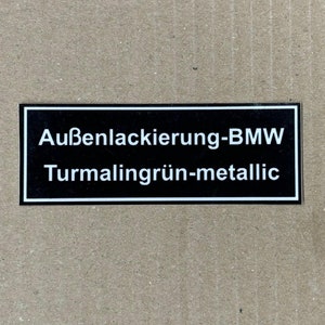 1x Aussenlackierung-BMW turmalingrün-metálico (más antiguo) Etiqueta adhesiva de pintura E9 E3 E10 2002 E21 E24 E12 E28 E23 #1858697