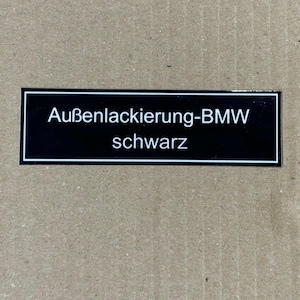 1x Pintura exterior - BMW negro (más antiguo) Negro 086 Etiqueta adhesiva de pintura E10 02-er 114 E12 E21 E23 E24 E28 E30 E31 E32 E34 E36 E9 #1870903