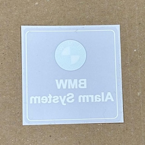 1x BMW Alarmsysteem E30 E24 E28 E23 Z1 E32 E34 E36 E31 M3 sticker