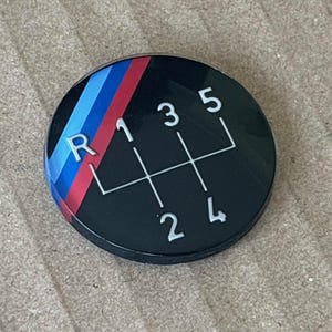 M-Technic MT1 Emblem BMW E30 E21 E28 E24 E23 E32 5-speed gear shift knob 30mm/1.18in
