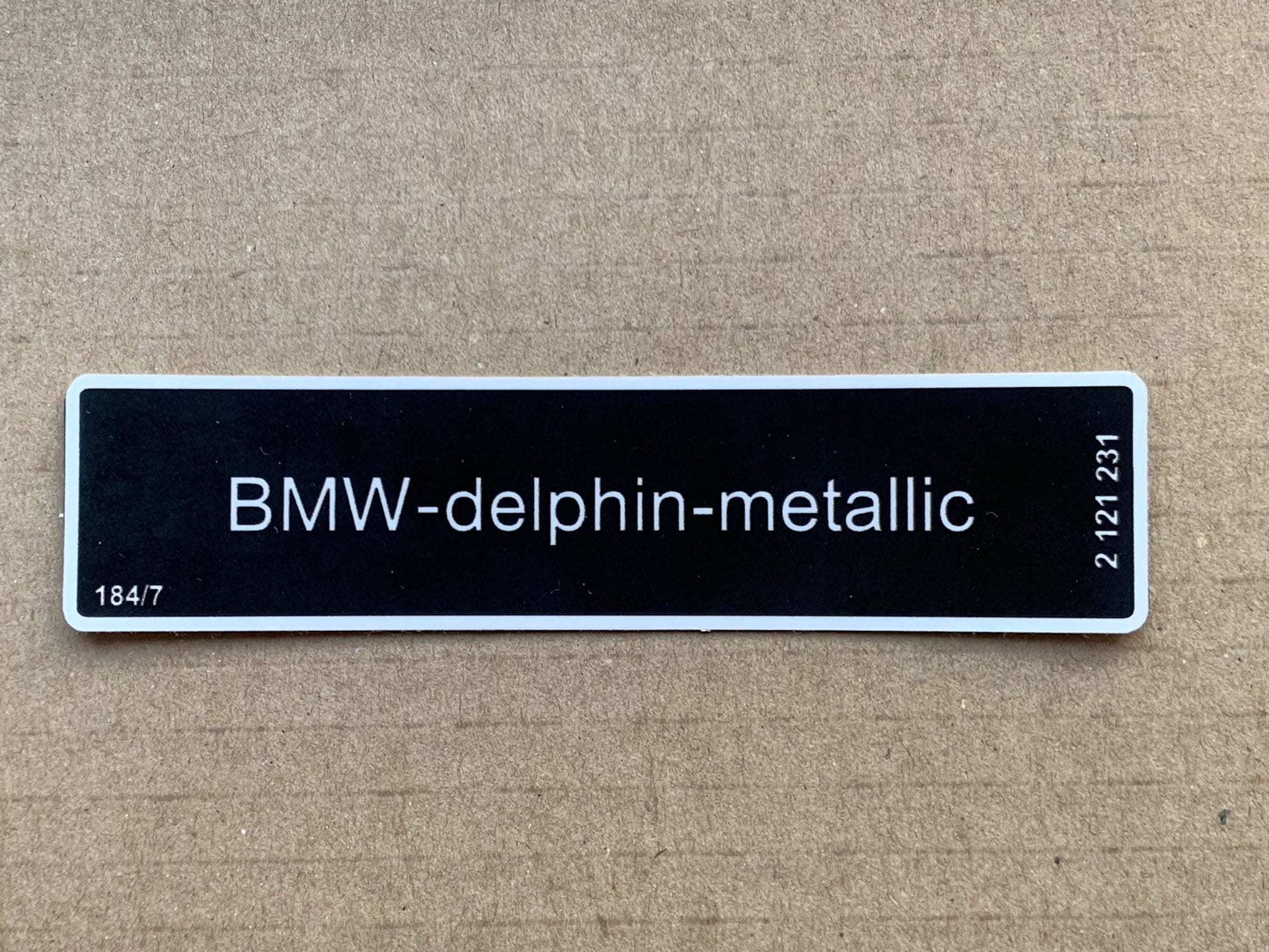 Bmw-delphin-metallic Paint Sticker Label E21 E23 E24 E28 E30 E32 E34 ...