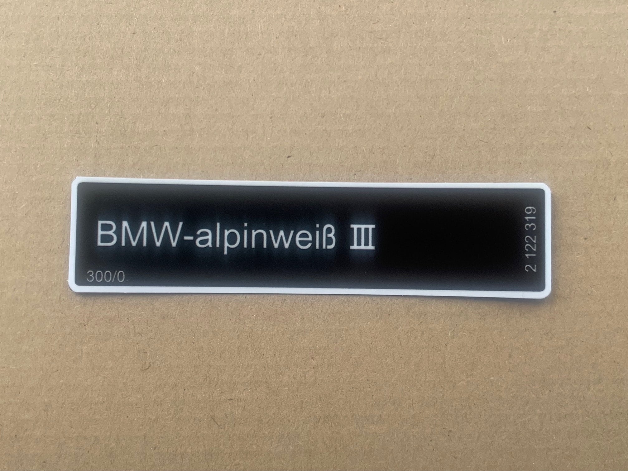 Buy 1x Bmw-alpinweiß III Alpinweiss III Paint Sticker Label E34 E36 E38 E46  Z3 M3 2122319 Online in India 
