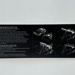 Istruzioni per il tetto della BMW E30 Cabrio Cabrio - Inglese