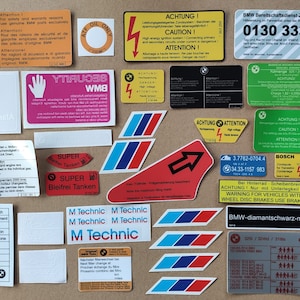 48pcs stickers set BMW E30 318is 320i 324td decals restoration engine bay