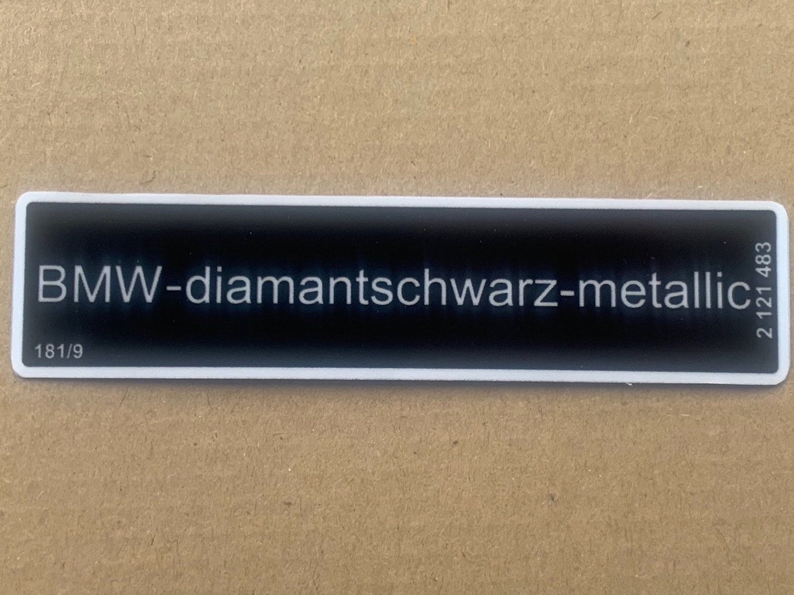 1x Bmw-diamantschwarz-metallic Paint Sticker Label E30, E24, E28, E23 ...