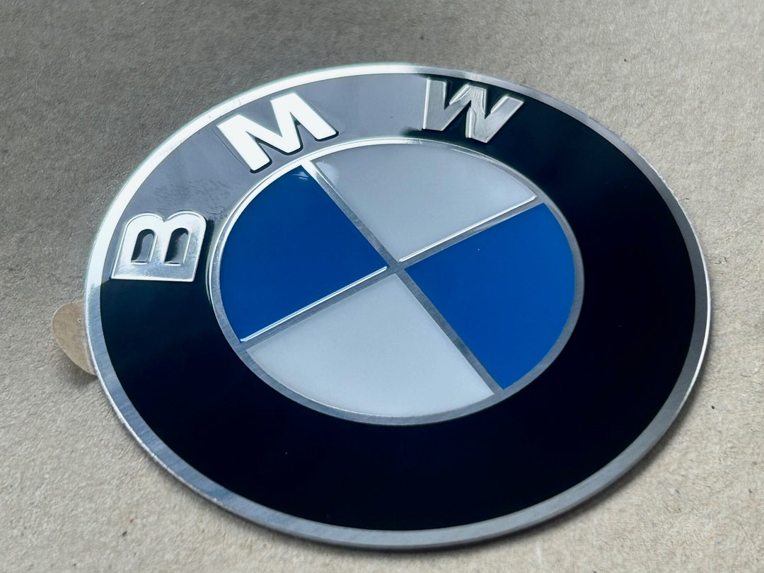 1x BMW Emblem/logo/badge 70mm/2.75in Flat Aluminum Sticker BBS Rz Rs Rm ...
