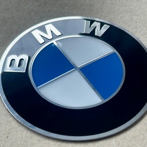 1x BMW Emblem/logo/badge 70mm/2.75in flat aluminum sticker BBS Rz Rs Rm Rc Styling 5 BMW e30 E31