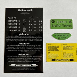 4 stuks Alpina A1, C1 2.3, B6 2.8 (BMW E21) stickerset