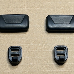 4pcs set - 2xHolders+Hooks right&left of the rear blind BMW E30 E28 E23
