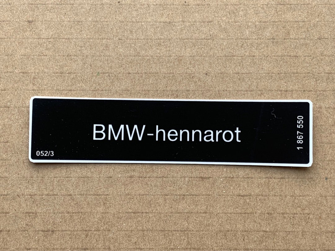1x Bmw-hennarot newer Paint Sticker Label BMW E30 E24 E28 1867550 - Etsy