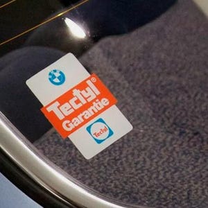 1x Etiqueta adhesiva para parabrisas TECTYL Garantía BMW E21/E24/E30/E23/E28/E32/E9/E3/02-er/E10