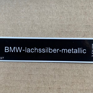1x Bmw-lachssilber-metallic Paint Sticker Label E24 E28 E30 E32 E34 M3 ...