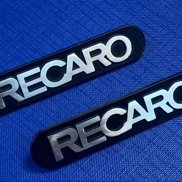 2x Recaro Badge Emblème Plakette Sièges Sport Sitze Vintage Sport Années 80/90