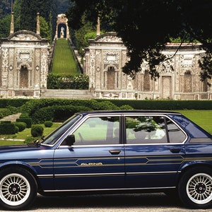 4d Alpina GOLD SLIM decor set stickers BMW E12 E28 E23 E30 4-door (9pcs/9tlg)