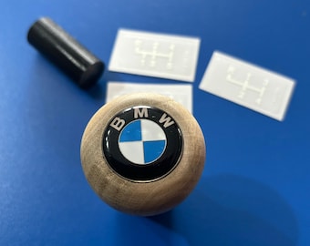 Pomo de palanca de cambios de madera para BMW E21 E9 E3 E28 E12 E10 E24 114 NK Natural