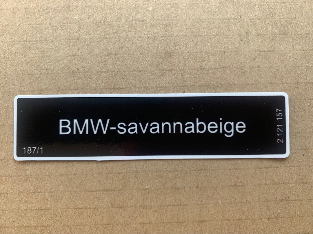 1x Bmw-savannabeige Paint Sticker Label BMW E21 E23 E24 E28 #2121157 - Etsy