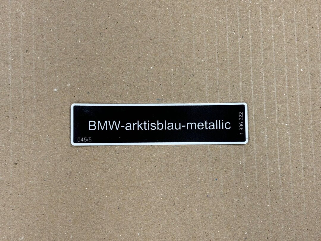 Bmw-arktisblau-metallic Paint Sticker Label E12 E21 E23 E24