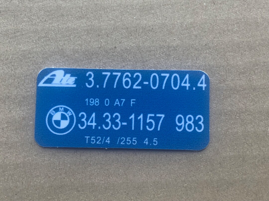 Sticker Brake Servo BMW E30/E24/E31/E23/E28/E32/E36/M3/M5/M6 - Etsy