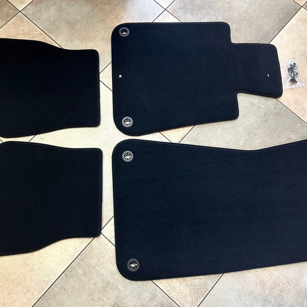 4pcs Tapis de pied BMW E30 & M3 E30 Cabriolet Cabrio Velours Anthracite/Gris foncé