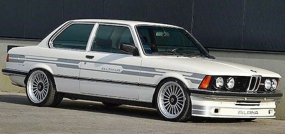 9pcs//9tlg 4d Decal stickers SILVER BMW Alpina E12 E28 E23 E30 Stickers Set