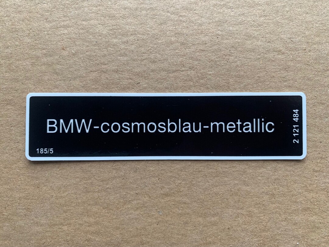 Bmw-cosmosblau Paint Sticker Label Aufkleber E23 E24 E28 E30 M5 M6 ...