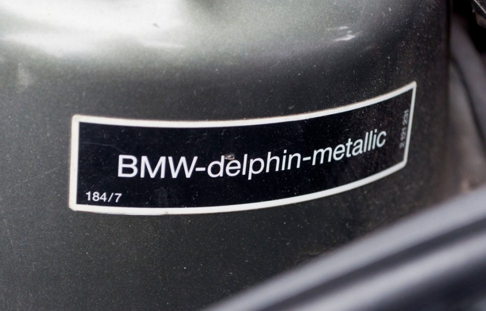 Bmw-delphin-metallic Paint Sticker Label E21 E23 E24 E28 E30 E32 E34 ...