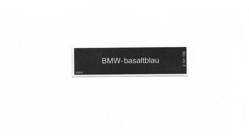 Bmw-basaltblau Paint Sticker Label BMW E21 E23 E24 E28 #2121156 - Etsy