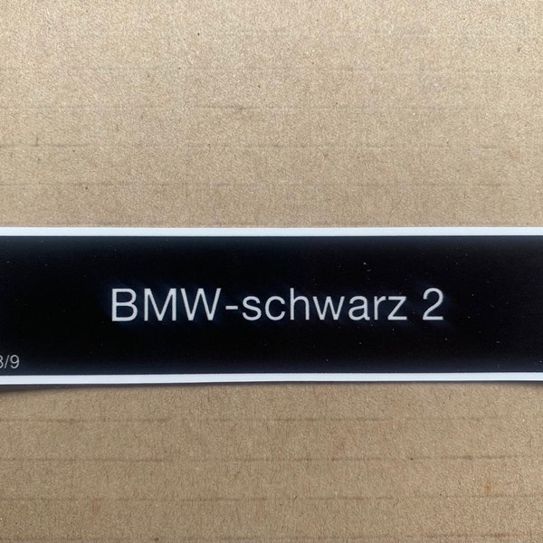 1x BMW-schwarz 2 II Paint sticker label E30, E24, E28, E23, E32, E34, M3, M5 #2122615