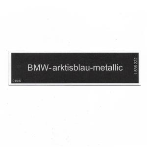 Etiqueta adhesiva para pintura BMW azul oscuro metalizado E12 E21 E23 E24 E28 E30 E9 #1836222