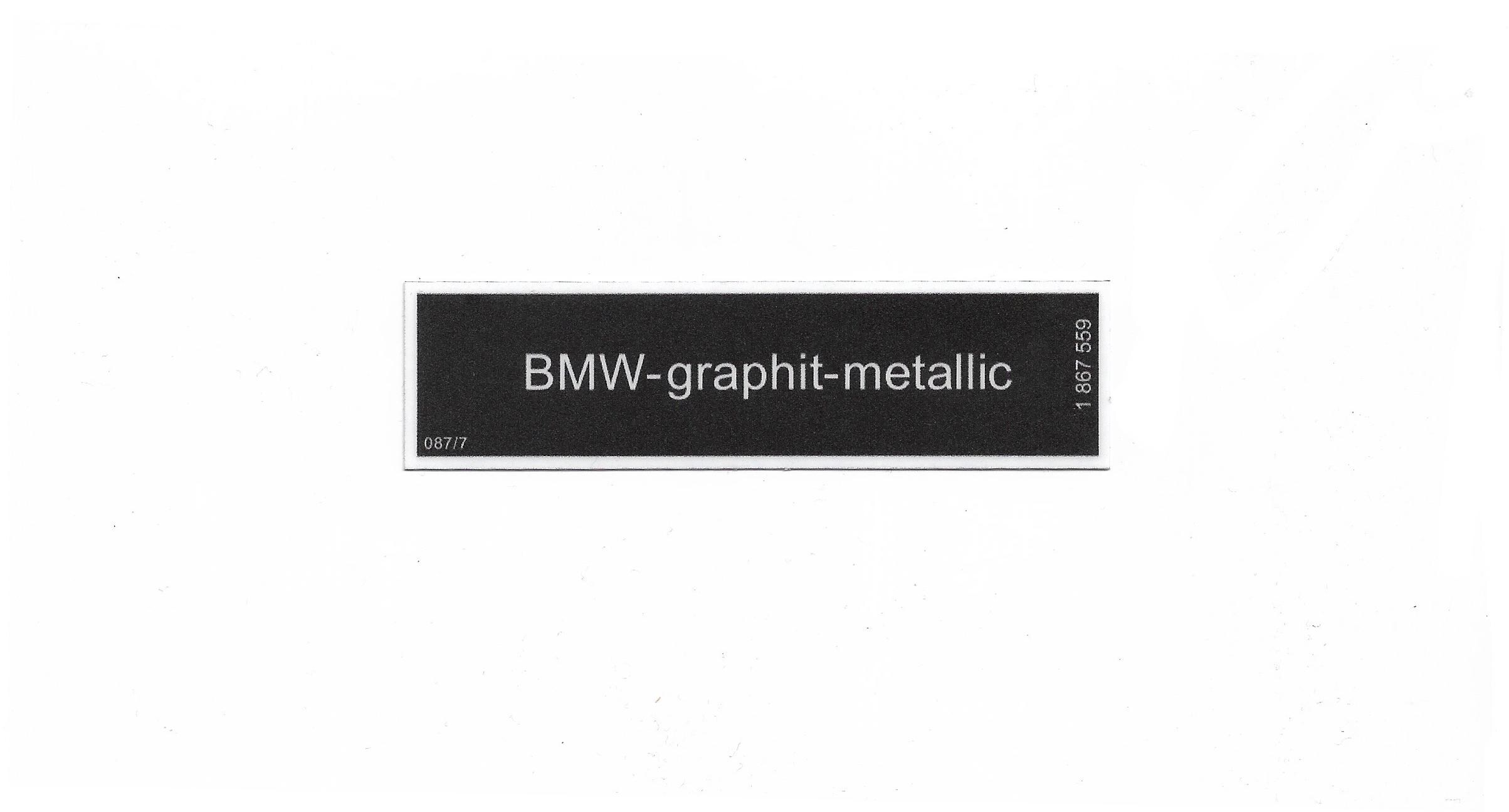 Bmw-graphit-metallic Paint Sticker Label Aufkleber E21 E23 E24 E28 E30 ...