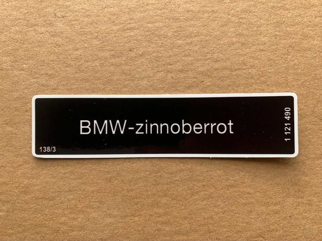 1x BMW-zinnoberrot Paint sticker label BMW BMW E30 E36 E24 E23 E28 E34 ...