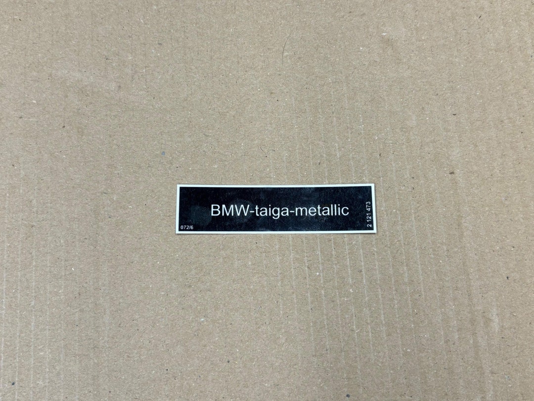 1x Bmw-taiga-metallic Paint Sticker Label E21 E24 E12 E28 E23 E9 ...