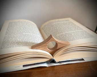 Sujetalibros de madera para pulgares de libros