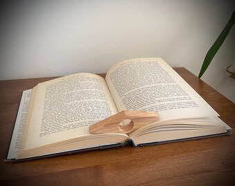 Sujetalibros de madera para pulgares de libros