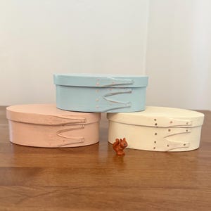 Maat 1: esdoorn shaker, ovale houten kist, geverfd