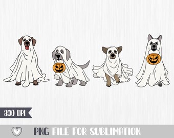Ghost Dog png, Halloween png, sublimatieontwerp