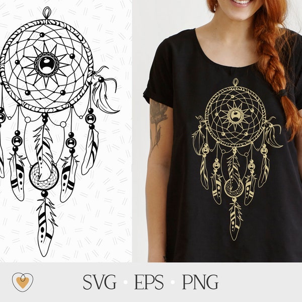 Dreamcatcher svg, Feather svg, Boho svg, Dreamcatcher png