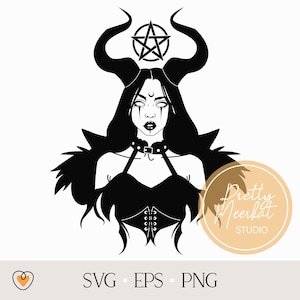 Goth svg, Witch svg, Gothic girl svg, Pagan svg, png files