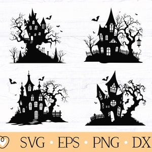 Haunted Mansion svg, Haunted House svg, Halloween svg, Spooky House svg, Halloween Scene svg, png