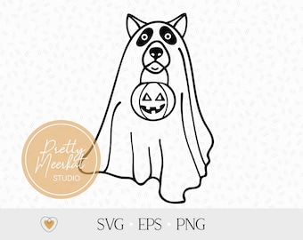 Dog Ghost Halloween SVG, PNG, Cut File