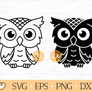 Owl svg, Cute Owl svg, Owl Silhouette svg, png file