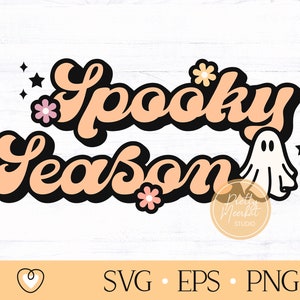 Spooky Season SVG, PNG, Retro Halloween svg, Cute Halloween cut file