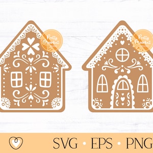 Gingerbread house svg, Natale svg, Gingerbread house cut file
