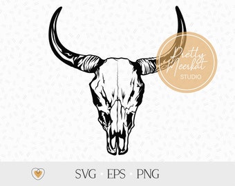 Bull skull svg, Cow skull svg, png