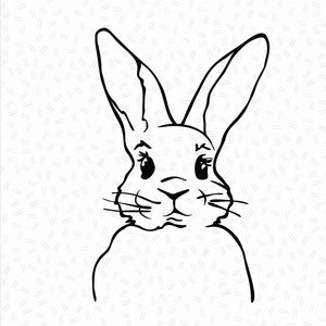 Rabbit face svg, Bunny svg, Rabbit cut file, Easter bunny svg, Rabbit vector, Png file