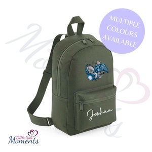 Mini sac à dos de jeu personnalisé pour enfants. Sac d'école/de chambre de bébé. Sac à dos de jeu personnalisé pour enfants, cadeau pour les joueurs, cadeau pour garçons, plusieurs couleurs