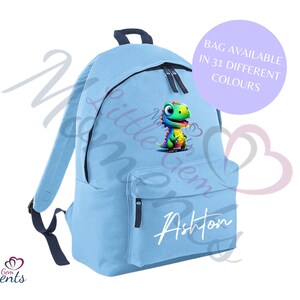 Cartable dinosaure personnalisé. Sac à dos personnalisé pour les fans de dinosaures. Sac à dos d'école pour enfants. Cadeau pour garçon. Retour à l'école. Cadeau d'anniversaire.