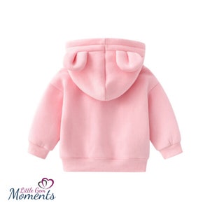 Personalised Bear Hoodie Matching Family Sizes. Pink Bear Hoodies. Blue Bear Hoodies. Beige Bear Hoodies. Match Family Name Hoodies. image 10