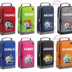 Sac à chaussures personnalisé. Sac à chaussures de football personnalisé pour enfants. Sacoche pour kit de gymnastique. Kit PE. Cadeau scolaire pour garçons et filles. Sac de sport pour enfants.